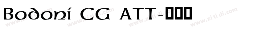 Bodoni CG ATT字体转换